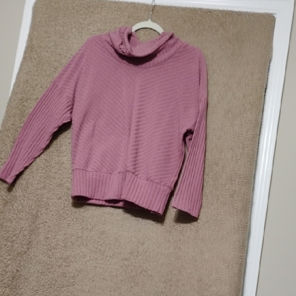 Cozy Pink Turtleneck Sweater